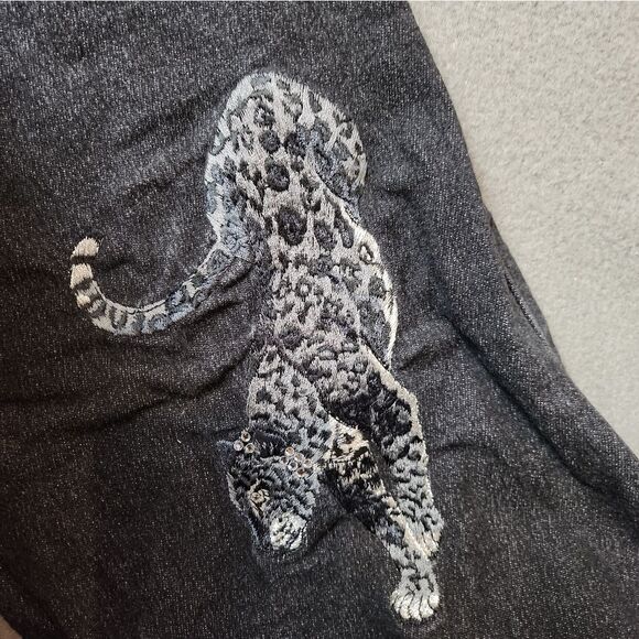 Gai Mattiolo Jeans With Embroidery & Rhinestones, Vintage Denim - Picture 9 of 16